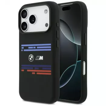 BMW M Silicon Horizontal Line MagSafe futrola za Apple iPhone 17 Pro, crna