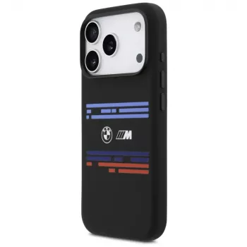 BMW M Silicon Horizontal Line MagSafe futrola za Apple iPhone 17 Pro, crna