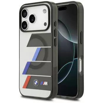 BMW M IML Metal Buttons Tricolor Lines MagSafe futrola za Apple iPhone 17 Pro, antracit