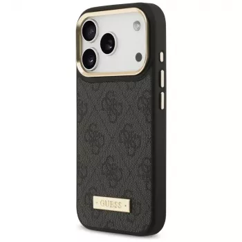 Guess 4G Logo Plate MagSafe futrola za Apple iPhone 15 Pro, crna