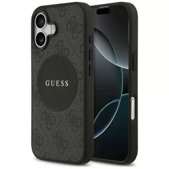 Guess 4G Circle Classic Logo MagSafe futrola za iPhone 17 (crna)
