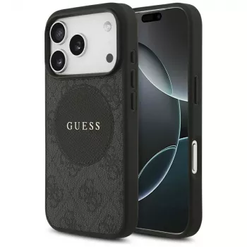 Guess 4G Circle Classic Logo MagSafe futrola za iPhone 17 Pro (crna)