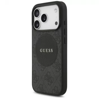 Guess 4G Circle Classic Logo MagSafe futrola za iPhone 17 Pro (crna)