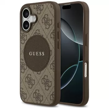 Guess 4G Circle Classic Logo MagSafe stražnja futrola za Apple iPhone 17 - smeđa