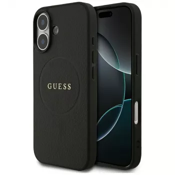 Guess Grained Ring MagSafe futrola za iPhone 17 - crna
