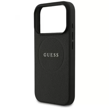 Guess Grained Ring MagSafe futrola za iPhone 17 Pro Max (crna)
