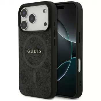 Guess 4G Ring Classic Logo MagSafe futrola za iPhone 17 Pro (crna)