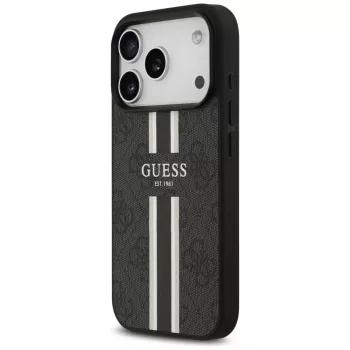 Guess 4G Printed Stripes MagSafe futrola za iPhone 17 Pro (crna)
