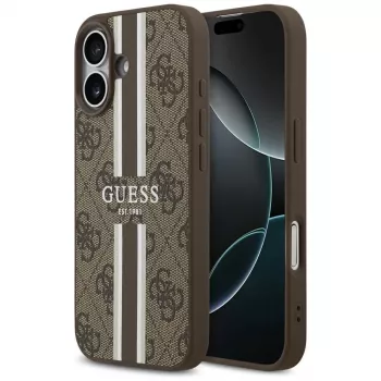 Guess 4G Printed Stripes MagSafe futrola za iPhone 17 (smeđa)