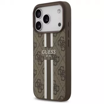 Guess 4G Printed Stripes MagSafe futrola za Apple iPhone 17 Pro - smeđa