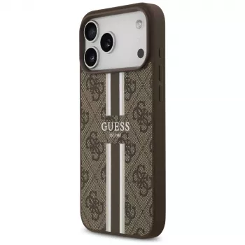 Guess 4G Printed Stripes MagSafe futrola za iPhone 17 Pro Max (smeđa)