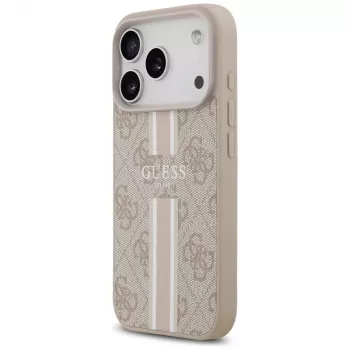 Guess 4G Printed Stripes MagSafe futrola za iPhone 17 Pro (ružičasta)