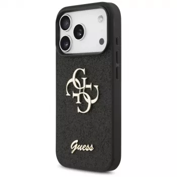 Guess Fixed Glitter Big 4G futrola za iPhone 17 Pro, crna
