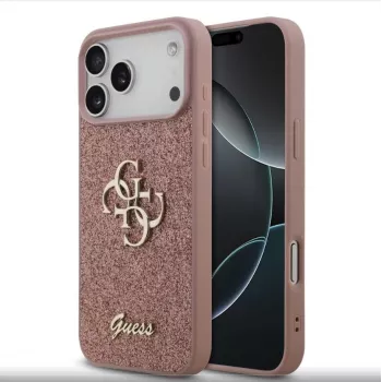 Guess Fixed Glitter Big 4G futrola za iPhone 17 Pro Max (ružičasta)