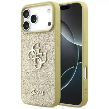 Guess Fixed Glitter Big 4G futrola za iPhone 17 Pro Max (zlatna)