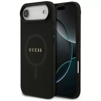 Guess Saffiano Classic Logo MagSafe futrola za iPhone Air, crna