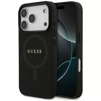 Guess Saffiano Classic Logo MagSafe futrola za iPhone 17 Pro, crna