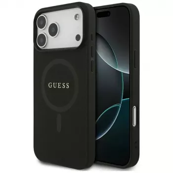 Guess Saffiano Classic Logo MagSafe futrola za iPhone 17 Pro Max crna