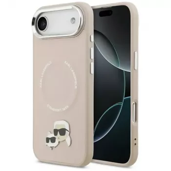 KARL LAGERFELD Karl & Choupette Pins MagSafe futrola za iPhone Air ružičasta