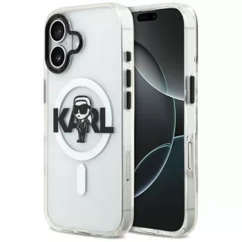 KARL LAGERFELD IML Karl Sketch Logo MagSafe futrola za Apple iPhone 17 prozirna