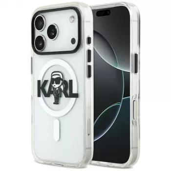 KARL LAGERFELD IML Karl Sketch Logo MagSafe futrola za iPhone 17 Pro prozirna