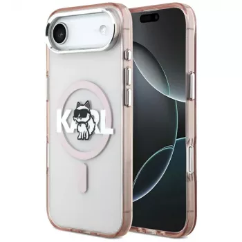 Karl Lagerfeld IML Choupette Sketch Logo MagSafe futrola za iPhone Air ružičasta