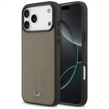 Mercedes Leather The Move MagSafe futrola za iPhone 17 Pro Max taupe