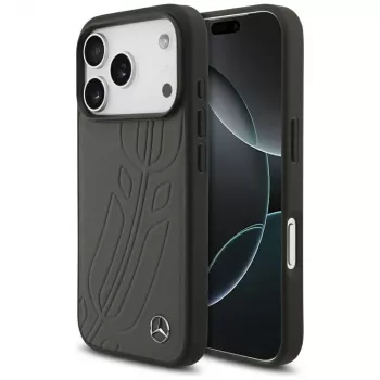 Mercedes kožna futrola Large Laurel Leaf MagSafe za iPhone 17 Pro antracit