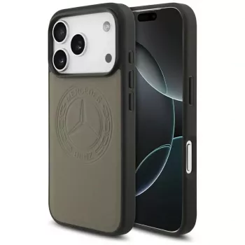 Mercedes kožna futrola s Vintage logom i MagSafe za iPhone 17 Pro taupe