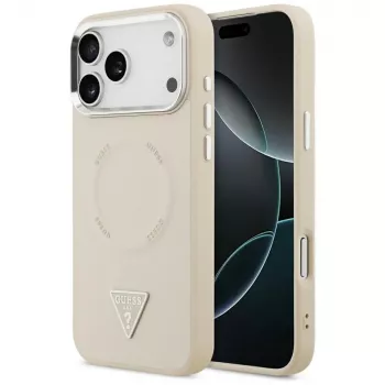 Guess Triangle Logo MagSafe futrola za Apple iPhone 17 Pro - bež