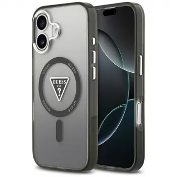 Guess IML Gradient Triangle Logo MagSafe futrola za iPhone 17 crna