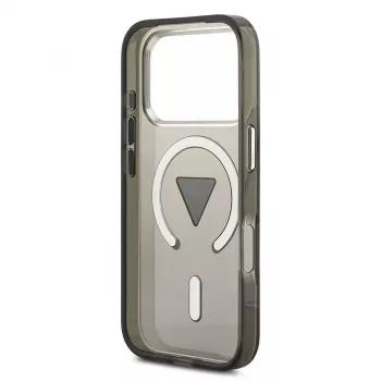 Guess IML Gradient Triangle Logo MagSafe futrola za iPhone 17 Pro crna