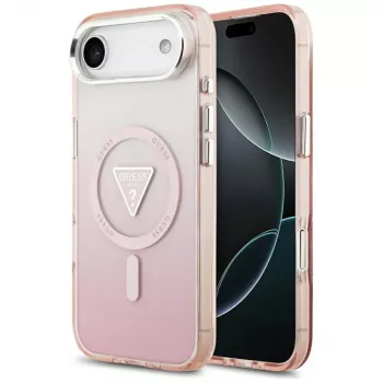 Guess IML Gradient Triangle Logo MagSafe futrola za iPhone Air ružičasta