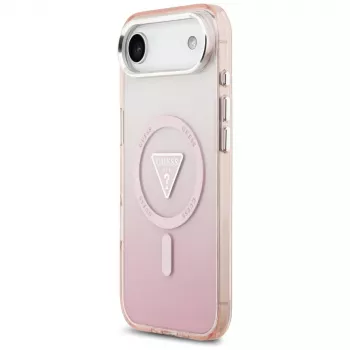 Guess IML Gradient Triangle Logo MagSafe futrola za iPhone Air ružičasta