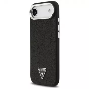 Guess Glitter Triangle Logo MagSafe futrola za iPhone Air crna