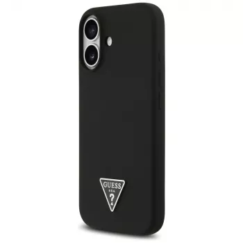 Guess silikonska Triangle Logo MagSafe futrola za iPhone 17 crna