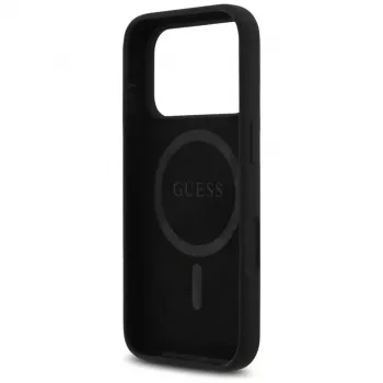 Guess silikonska Triangle Logo MagSafe futrola za iPhone 17 Pro Max (crna)