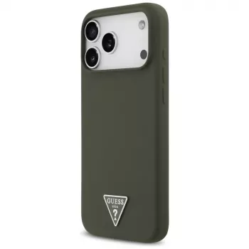 Guess silikonska Triangle Logo MagSafe futrola za iPhone 17 Pro Max (khaki)