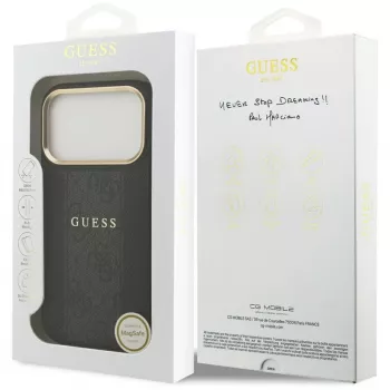 Guess 4G Stripe MagSafe futrola za iPhone 17 Pro Max, crna