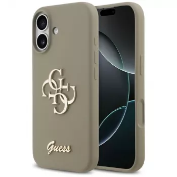 Guess Silicone Big 4G Script futrola za iPhone 17 - smeđa
