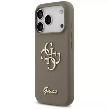 Guess Silicone Big 4G Script futrola za iPhone 17 Pro, smeđa