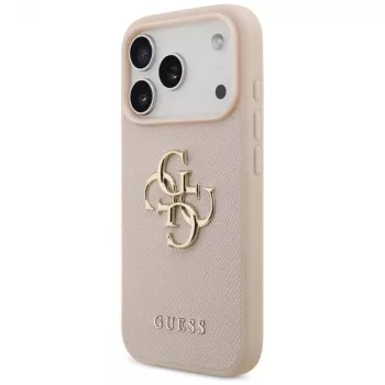 Guess Grained Big 4G & Classic Logo futrola za iPhone 17 Pro, ružičasta
