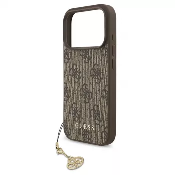 Guess 4G Charms Collection MagSafe futrola za iPhone 17 Pro (smeđa)