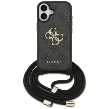 Guess 4G Big Logo Cord Strap Crossbody futrola za Apple iPhone 17, crna