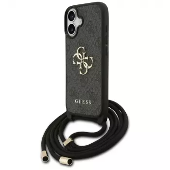 Guess 4G Big Logo Cord Strap Crossbody futrola za Apple iPhone 17, crna