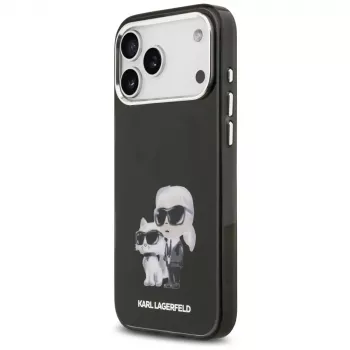 Karl Lagerfeld IML Aquarelle Karl & Choupette & Logo MagSafe futrola za iPhone 17 Pro (crna)