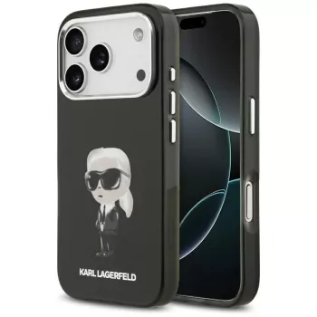 Karl Lagerfeld IML Aquarelle Karl & Logo MagSafe futrola za iPhone 17 Pro (crna)