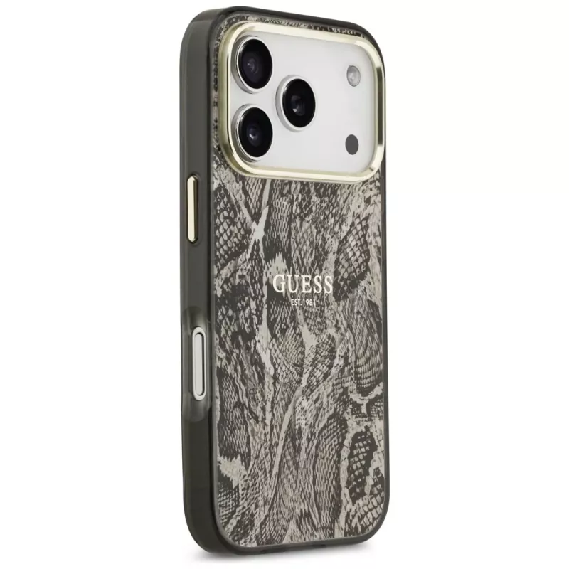 Guess Python Pattern MagSafe futrola za iPhone 17 Pro smeđa