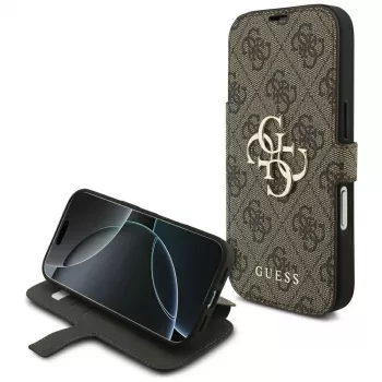 Guess Book 4G Metal Logo futrola za Apple iPhone 17 Pro, smeđa