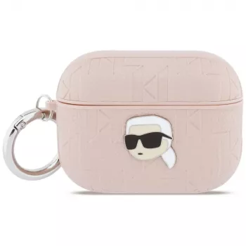 KARL LAGERFELD Monogram Karl Head futrola za AirPods Pro 3, ružičasta